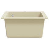 Granite Kitchen Sink Single Basin Beige 144850