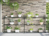 3-Tier Plant Stand Black 400 x 32 x 104 cm Steel 42021343