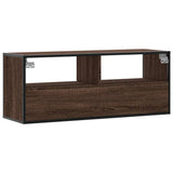 TV Cabinet Brown Oak 100x31x39.5 cm Engineered Wood and Metal 848938