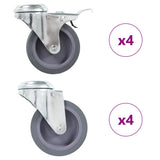 8 pcs Bolt Hole Swivel Casters 75 mm 277886