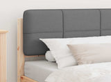 Bed Frame with Upholstered Headboard Light Grey 75 x 190 cm 878019