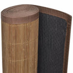 Rectangular Brown Bamboo Rug 150 x 200 cm 241340