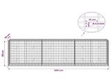 Gabion with 3.5 mm Wire and 5x10 cm Mesh 300x50x100 cm 3462816