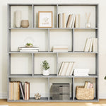 Book Cabinet Concrete Grey 132x29x141.5 cm Engineered Wood 3310310
