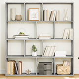 Book Cabinet Concrete Grey 132x29x141.5 cm Engineered Wood 3310310
