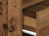 Bedside Cabinets 2 pcs with Drawer Old Wood 25x31x66 cm 858629