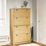 Shoe Cabinet "Corona" 99x32x163,5 cm Solid Wood Pine 4002787