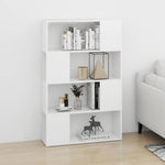 Book Cabinet Room Divider White 80x24x124.5 cm Engineered Wood 809134