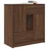 Sideboard with Drawers and Doors Brown Oak 70.5x34x74.5 cm 861847