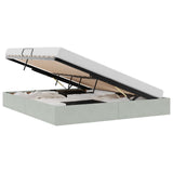 Storage Bed with Mattress Light Grey 180 x 200 cm Velvet 3370112
