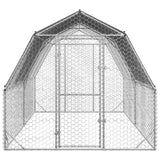 Chicken Run with Roof 2.5x4x2.25 m Galvanised Steel 3328526