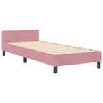 ZNTS Bed Frame Pink 80x200 cm Velvet 3344974