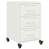 Bedside Cabinet White 36x39x59 cm Steel 846733