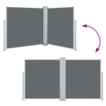 Retractable Side Awning Anthracite 120x600 cm 48450