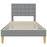 Bed Frame with Headboard Light Grey 90 x 190 cm Fabric 42027821