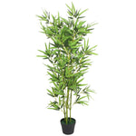 ZNTS Artificial Bamboo Plant with Pot 120 cm Green 244456