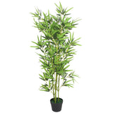 ZNTS Artificial Bamboo Plant with Pot 120 cm Green 244456