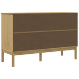 Sideboard FLORO Wax Brown 114x43x74 cm Solid Wood Pine 374023