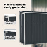 Garden Shed Anthracite Galvanised steel, metal Medium Garden Shed 316227