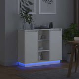 LED Sideboard White 90 x 32 x 75 cm Engineered Wood 869682