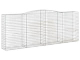 Arched Gabion Baskets 8 pcs 400x50x200/220 cm Galvanised Iron 3147067