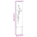 Garden Privacy Screen Anthracite 32 x 140 cm Cold-rolled steel 876254