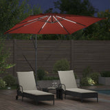 Umbrella Terracotta 249 x 249 x 250 cm Polyester and Aluminium 42003406