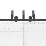 Sliding Door Hardware Kit 427 cm Steel Black 3295748
