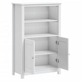 Bathroom Cabinet BERG White 69.5x34x110 cm Solid Wood Pine 358546