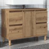 Sink Cabinet Artisan Oak 80x33x60 cm Engineered Wood 857127