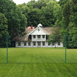 ZNTS Wire Mesh Fence with Posts Steel 25x2 m Green 144617