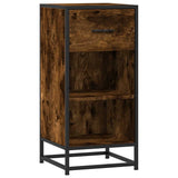 Sideboard Smoked Oak 35.5x35x76 cm Engineered Wood and Metal 848956