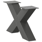 ZNTS Coffee Table Legs X-Shaped 2 pcs Anthracite 60x cm Steel 4012942