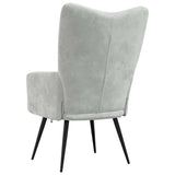 Relaxing Chair Light Grey Velvet 42022444