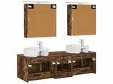 Bathroom Furniture Set 5 pcs Smoked Oak 3406923