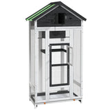 Bird House Grey 91,5x53x170 cm Solid Wood Pine 172253