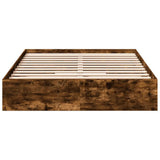 Bed Frame with Drawers without Mattress Smoked Oak 135x190 cm Double 3280696