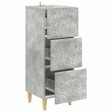 Drawer Cabinet Concrete Grey 33 x 34.5 x 90 cm Engineered Wood 895078