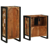 Bathroom Furniture Set with Drawer 2 pcs Solid Reclaim Wood 3305605