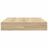 Storage Bed Frame Sonoma Oak 200 x 200 cm Engineered Wood 3335359