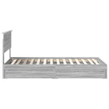 Storage Bed Grey Sonoma 100 x 200 cm Engineered Wood 3410831