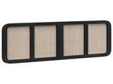 Headboard with Headboard Black 140 x 55 x 3 cm Rattan 42011570