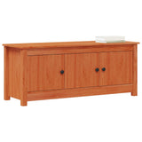 Shoe Cabinet Wax Brown 110 x 38 x 45.5 cm Solid Pine Wood 869928