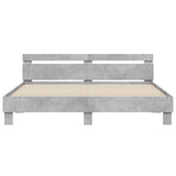 Bed Frame with LED without Mattress Concrete Grey 160x200 cm 3207535