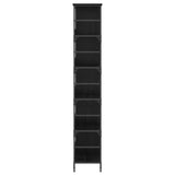 Bookshelf Black oak 78.5 x 33 x 188.5 cm metal PB 8010897