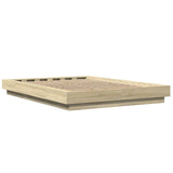 Bed Frame with LED Lights without Mattress Sonoma Oak 140x200cm 3281100
