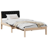 Bed frame Brown and black 90 x 200 cm Solid pine wood 878636