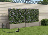 Big Planter with Trellis 2 pcs Grey 200 x 43 x 133.5 cm PP 42041732
