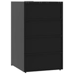 Wheelie Bin Storage for 6 Bins Black 414x79x117 cm Steel 3279981