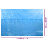 Pool Cover Blue 975x488 cm PE 92151